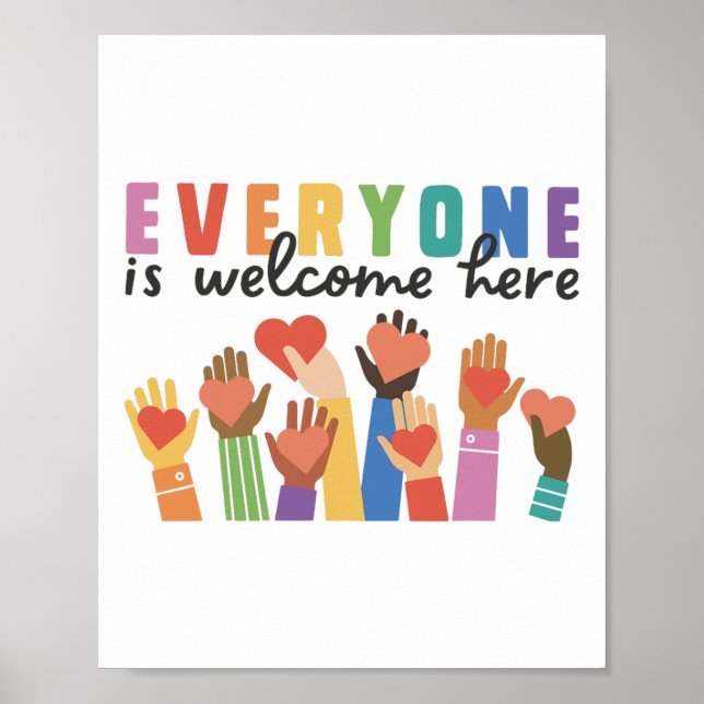 Everyone Is Welcome Here Idaho Teacher 25  Poster (Front)