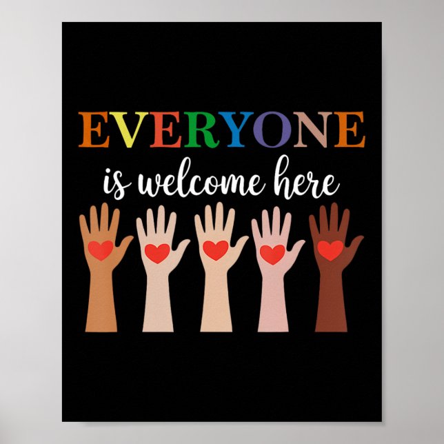 Everyone Is Welcome Here Idaho Teacher 28  Poster (Front)