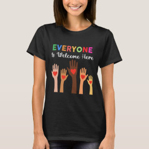 Everyone Is Welcome Here Idaho Teacher 2 T-Shirt