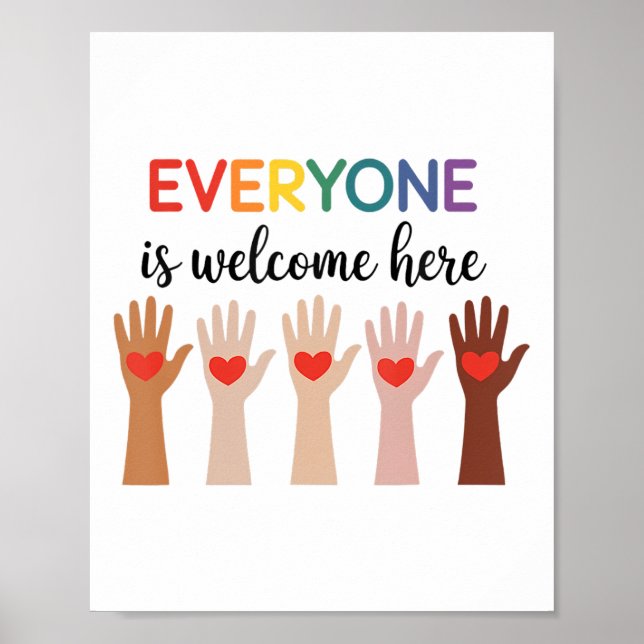 Everyone Is Welcome Here Idaho Teacher 49  Poster (Front)