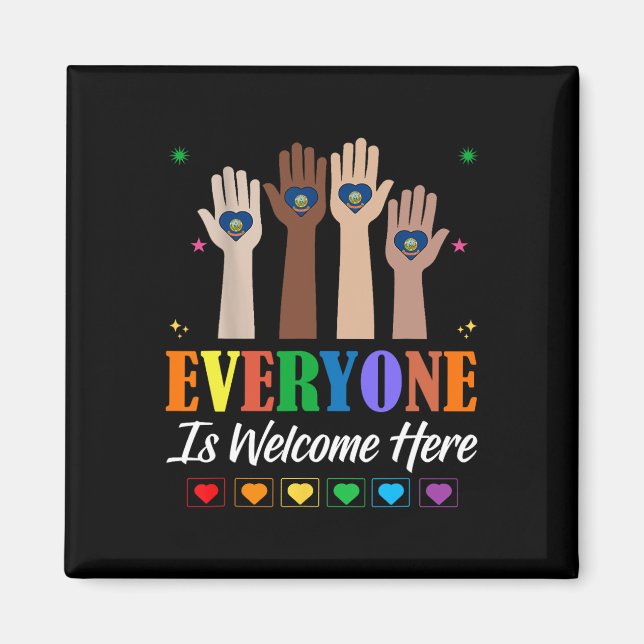 Everyone Is Welcome Here Idaho Teacher 51  Magnet (Front)