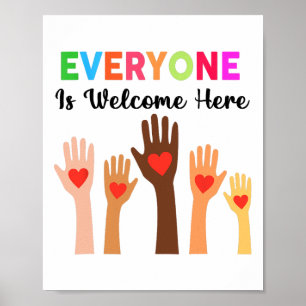 Everyone Is Welcome Here Idaho Teacher 60  Poster