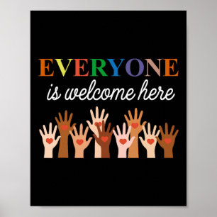Everyone Is Welcome Here Idaho Teacher 64  Poster