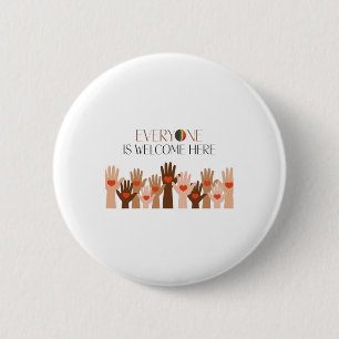 Everyone Is Welcome Here Idaho Teacher 6 Cm Round Badge