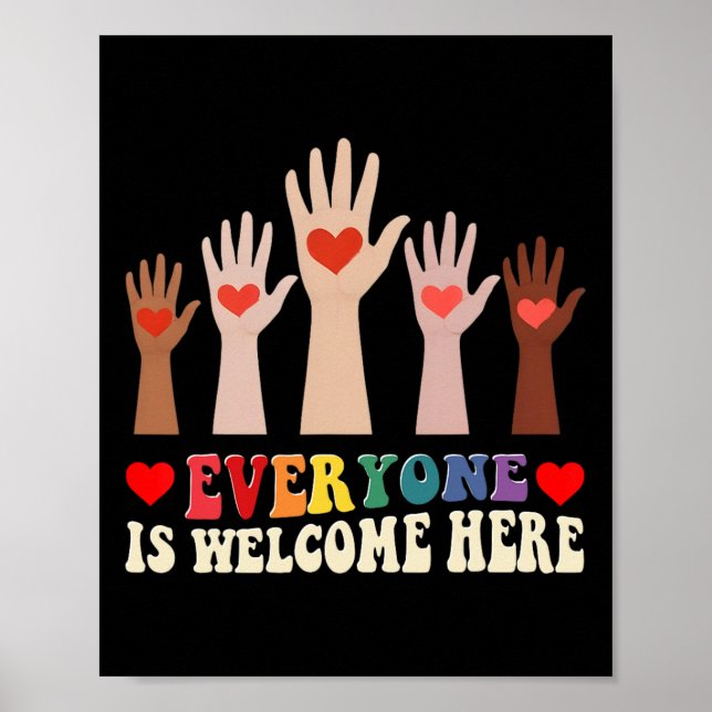 Everyone Is Welcome Here Idaho Teacher 90  Poster (Front)