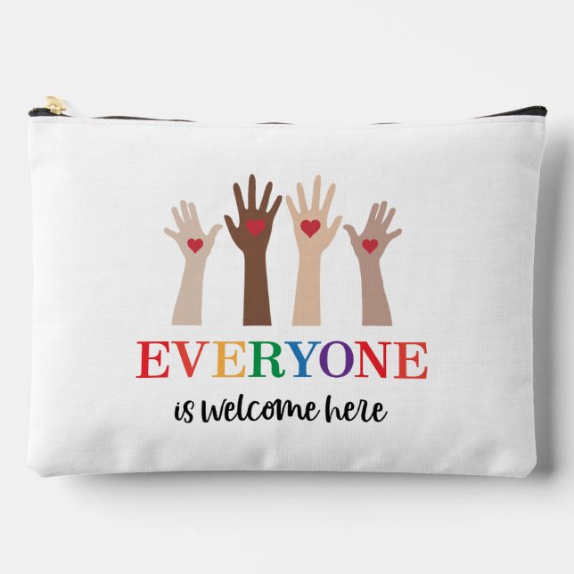 Everyone Is Welcome Here Idaho Teacher Accessory Pouch (Front)