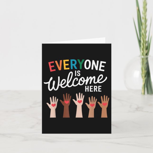 Everyone Is Welcome Here Idaho Teacher  Card (Front)