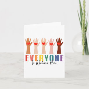 Everyone Is Welcome Here Idaho Teacher Card