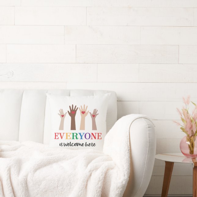 Everyone Is Welcome Here Idaho Teacher Cushion (Couch)