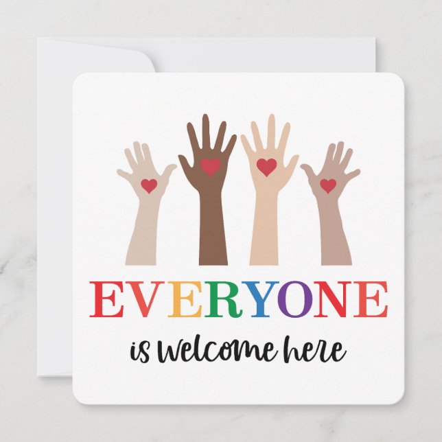 Everyone Is Welcome Here Idaho Teacher Invitation (Front)