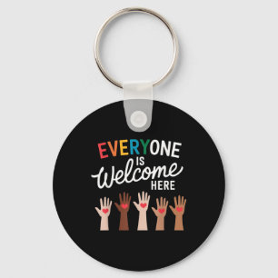 Everyone Is Welcome Here Idaho Teacher Key Ring