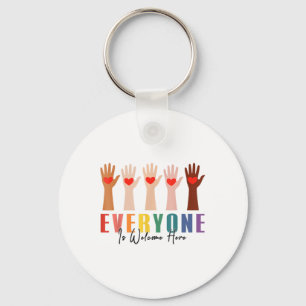 Everyone Is Welcome Here Idaho Teacher  Key Ring