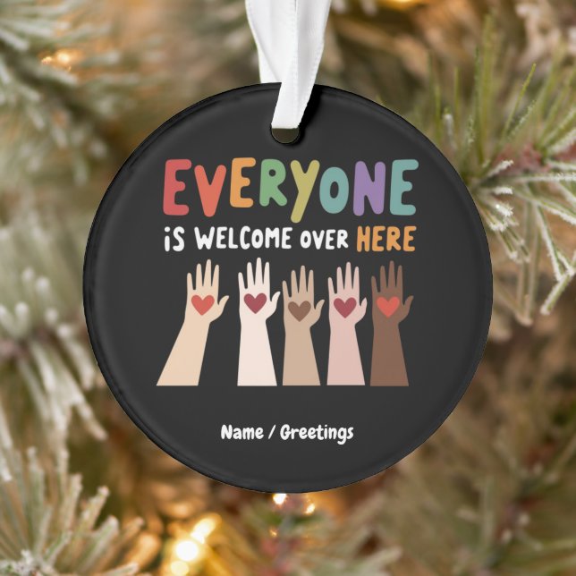  Everyone Is Welcome Here Idaho Teacher Ornament (Tree)