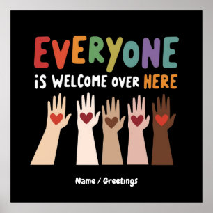 Everyone Is Welcome Here Idaho Teacher Poster