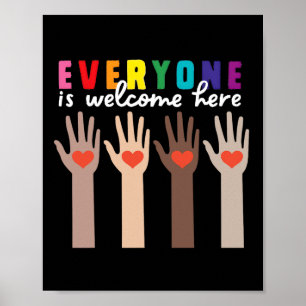 Everyone Is Welcome Here Idaho Teacher &#; Poster