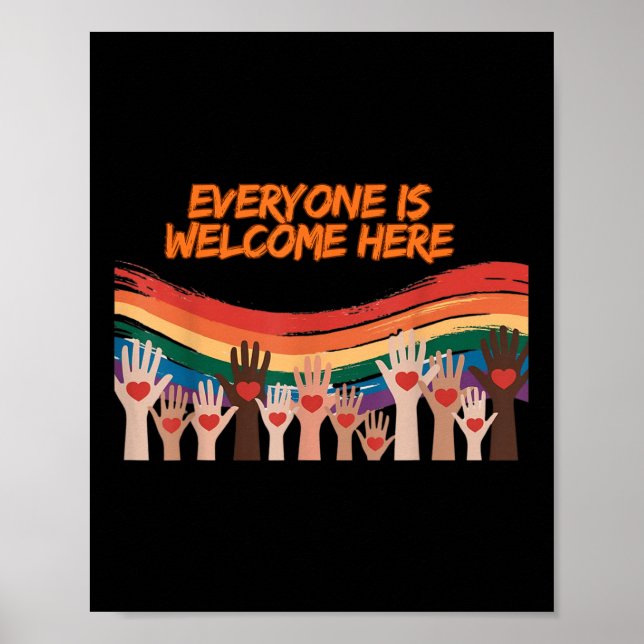 Everyone Is Welcome Here Idaho Teacher  Poster (Front)