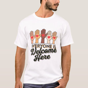 Everyone Is Welcome Here Idaho Teacher Support Mar T-Shirt