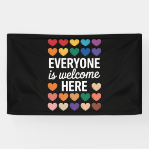 Everyone Is Welcome Here LGBTQ Banner