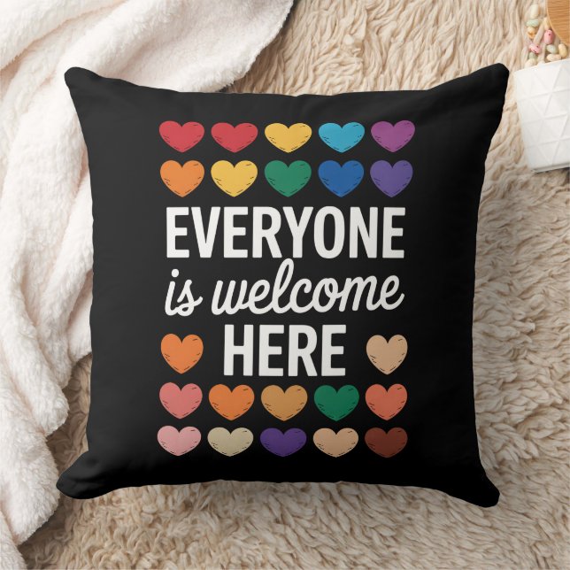 Everyone Is Welcome Here LGBTQ Cushion (Blanket)