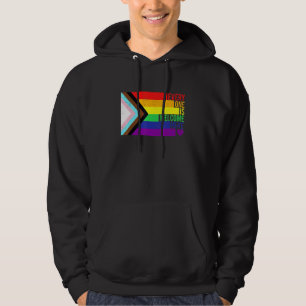 Everyone Is Welcome Here Trans Gay Lgbtq Rainbow P Hoodie