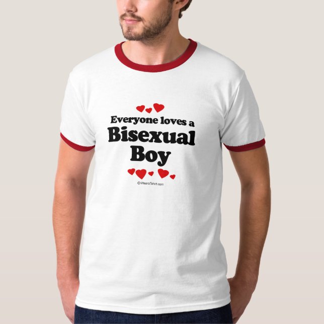 Everyone Loves a Bisexual Boy T-shirt (Front)