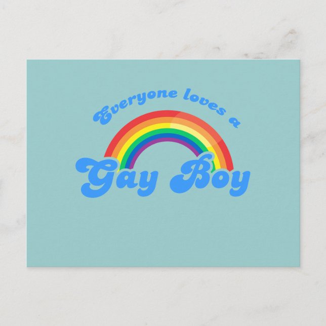 Everyone loves a Gay Boy Postcard (Front)