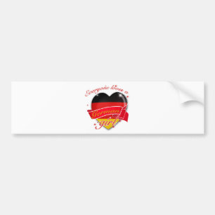 Everyone Loves A German Girl Bumper Sticker