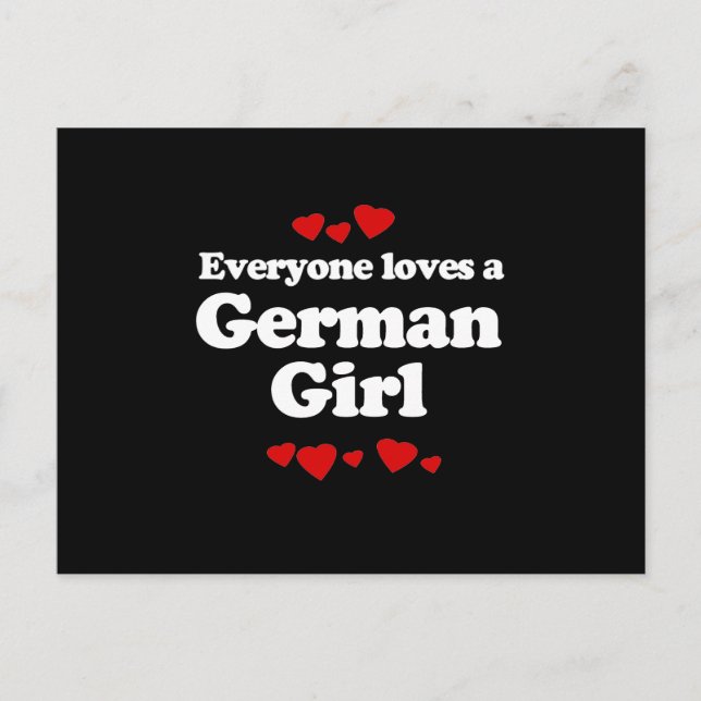 Everyone Loves a German Girl T-shirt Postcard (Front)