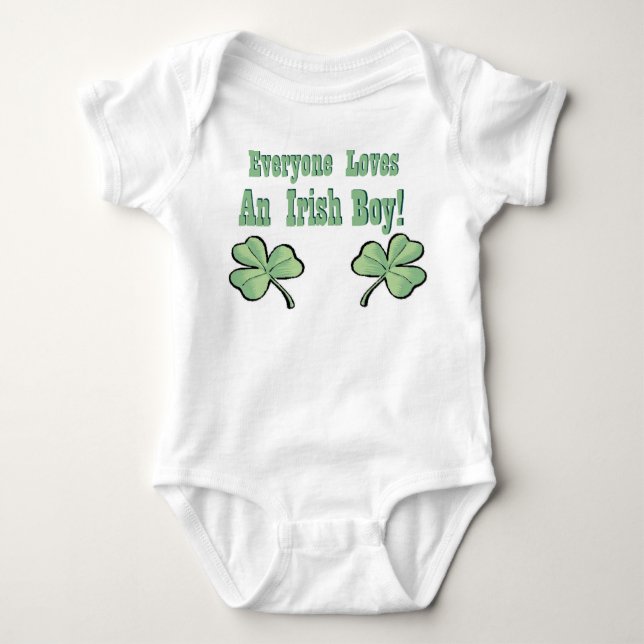 Everyone Loves An Irish Boy Baby Bodysuit (Front)