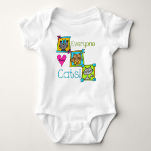 Everyone Loves Cats Baby Bodysuit