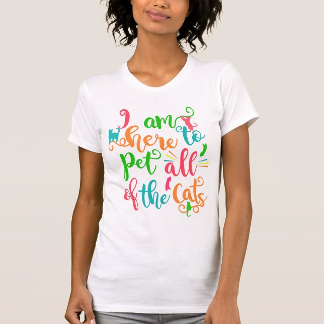 Everyone Loves Cats Funny Typography Quote T-Shirt (Front)