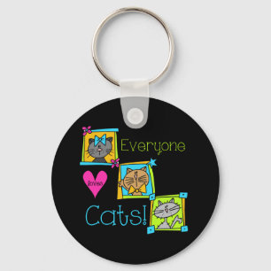 Everyone Loves Cats Key Ring