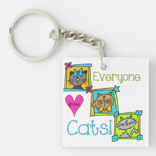 Everyone Loves Cats Key Ring