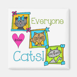 Everyone Loves Cats Magnet