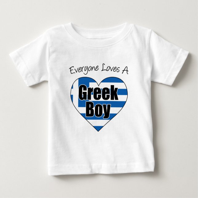 Everyone Loves Greek Boy Baby T-Shirt (Front)
