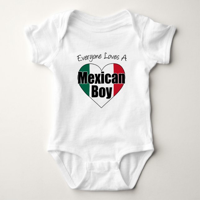 Everyone Loves Mexican Boy Baby Bodysuit (Front)