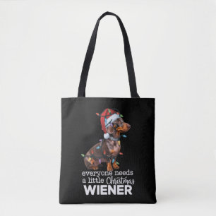 Everyone Needs A Little Christmas Weiner Dog Lover Tote Bag