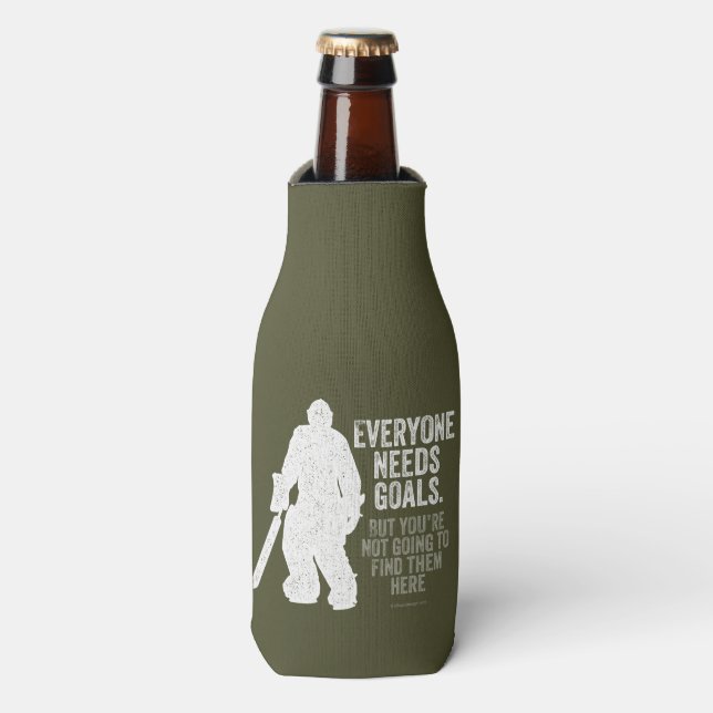 Everyone Needs Goals (Hockey) Bottle Cooler (Bottle Front)