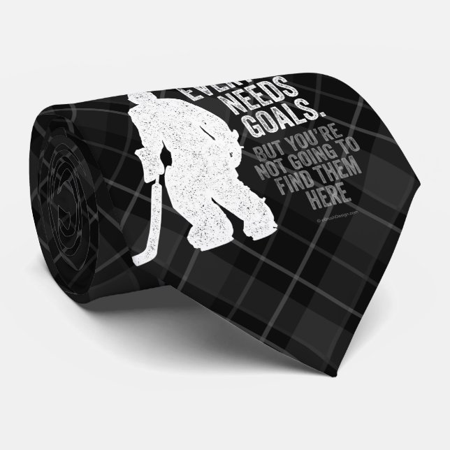 Everyone Needs Goals (Hockey) Tie (Rolled)