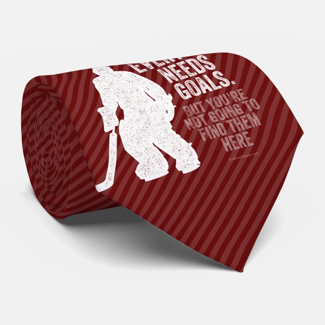 Everyone Needs Goals (Hockey) Tie (Rolled)