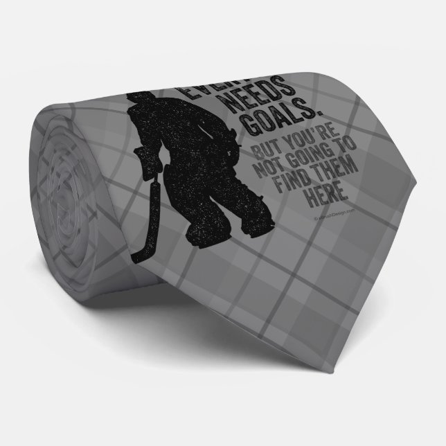 Everyone Needs Goals (Hockey) Tie (Rolled)