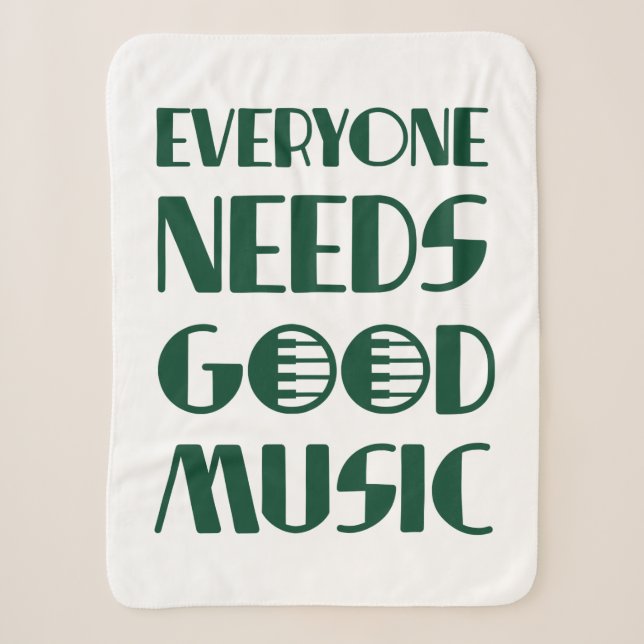 Everyone Needs Good Musics Sherpa Blanket (Front)