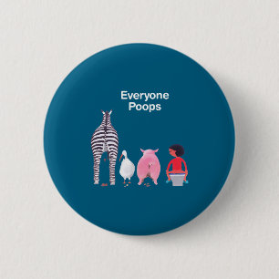 Everyone Ops Funny Zebra G Toilet Humor  6 Cm Round Badge