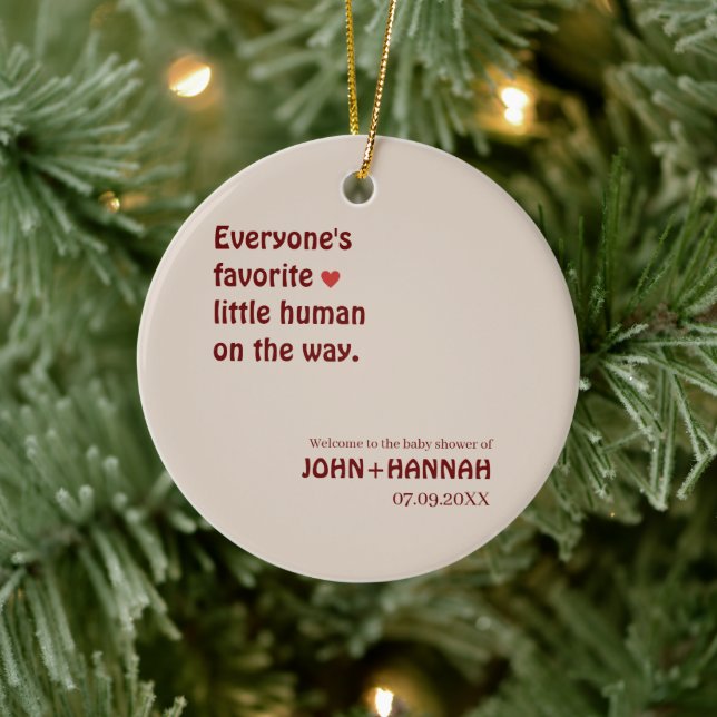 Everyone's favourite little human on baby shower  ceramic tree decoration (Tree)