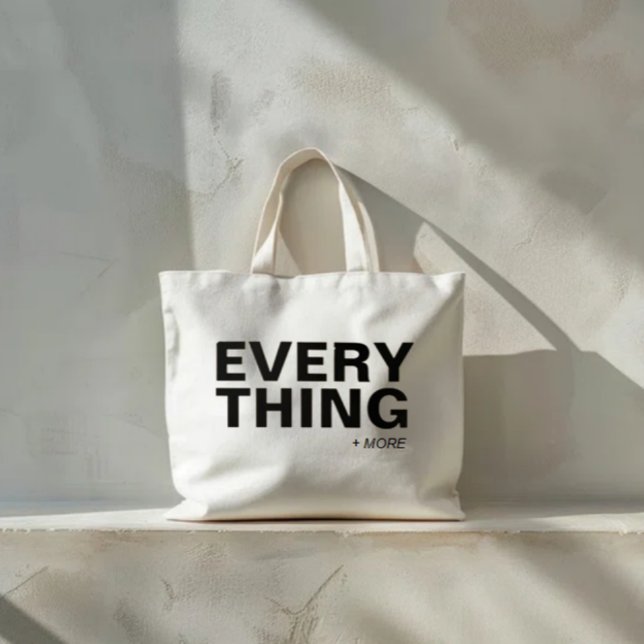 EVERYTHING + a little more | Modern Minimalist Lar Large Tote Bag (Creator Uploaded)