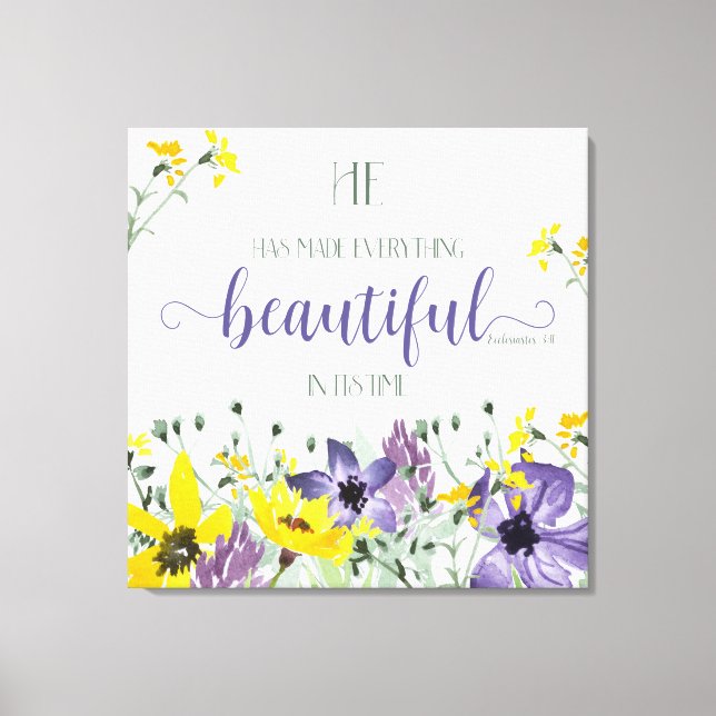 Everything Beautiful - Ecc 3:11 Canvas Print (Front)