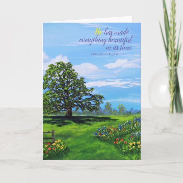 Everything Beautiful Inspirational Greeting Card (Front)