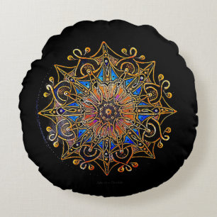 Everything Changes by Julie Ann Stricklin Round Cushion