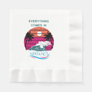 Everything Comes in Waves Napkin