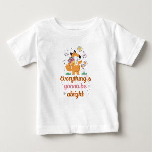 Everything Gonna Be Alright Fox Flowers Clouds Sun Baby T-Shirt
